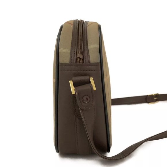 Burberrys Crossbody Shoulder Bag in Logo Check Canvas Authentic Vintage - Picture 3 of 11